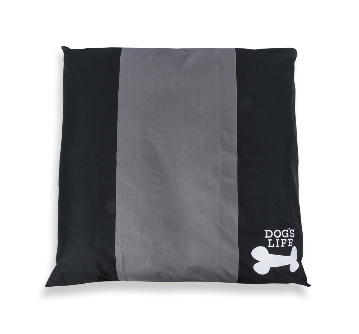 dogs life dog bed cushion square bone black m
