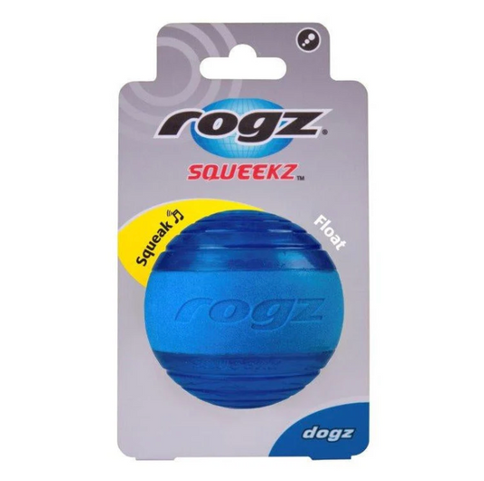 Rogz Squeekz Ball Medium blue
