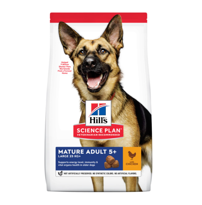 Hills science plan mature adult large breed chicken 12kg