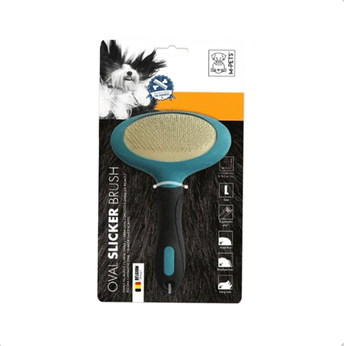 M-Pets Oval Slicker Brush L