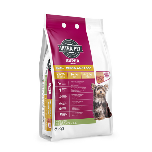 Ultra Dog Superwoof Small & Med Afult Beef & Rice 3kg