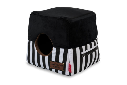 Dogs life cat cube black stripes