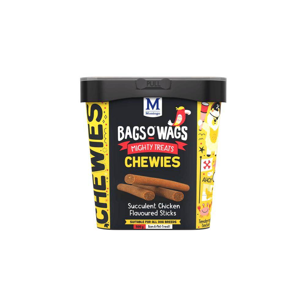 MONTEGO BAGS O' WAGS CHICKEN STICKS 500g