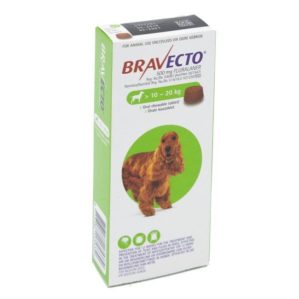 Bravecto Dog 10-20kg Chewable Tick & Flea Tablet