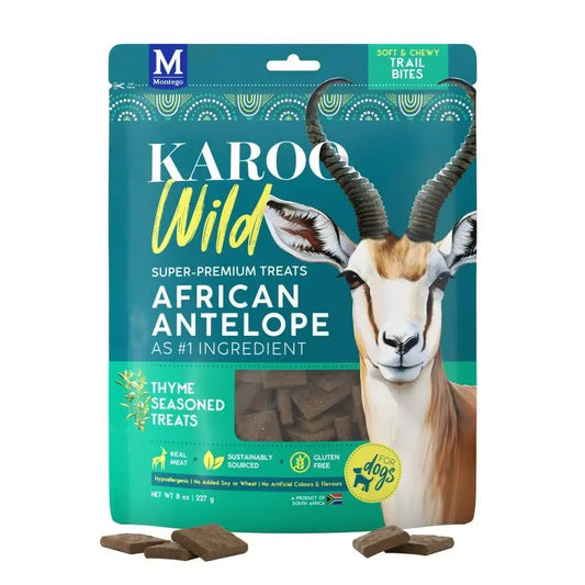 Montego Karoo Wild Trail Bites Thyme Adult Dog Treats - 227g