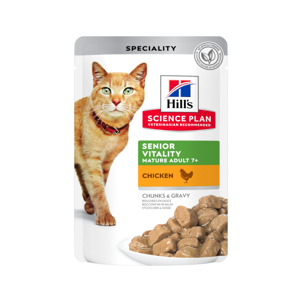 Hills science plan wet cat food senior vitality 85g x12
