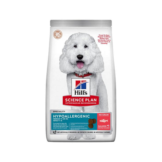 Hills Science Plan Hypoallergenic Medium Breed Adult Dry Dog Food With Salmon (2.5kg)