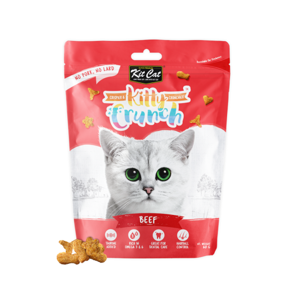 Kit Cat Beef Kitty Crunch Treats - 60g