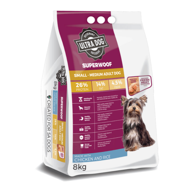 Ultra Dog Superwoof Small & Med Adult Chicken & Rice 12kg