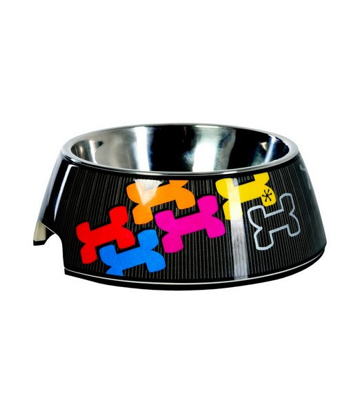 Rogz bubble bowl multi bone Small