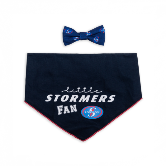 Dogs life Bow tie and bandana set stormers s