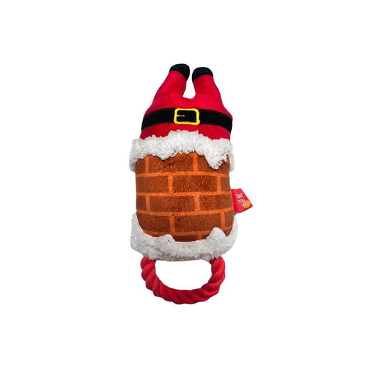Dogs life toy stuck santa