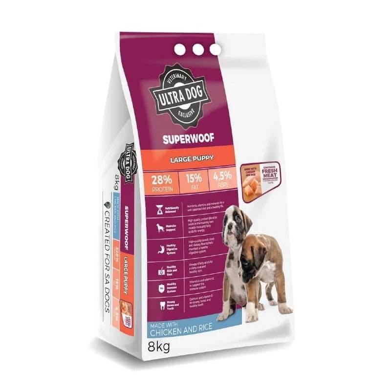 Ultra Dog Superwoof Large Puppy Chicken & Rice 8kg